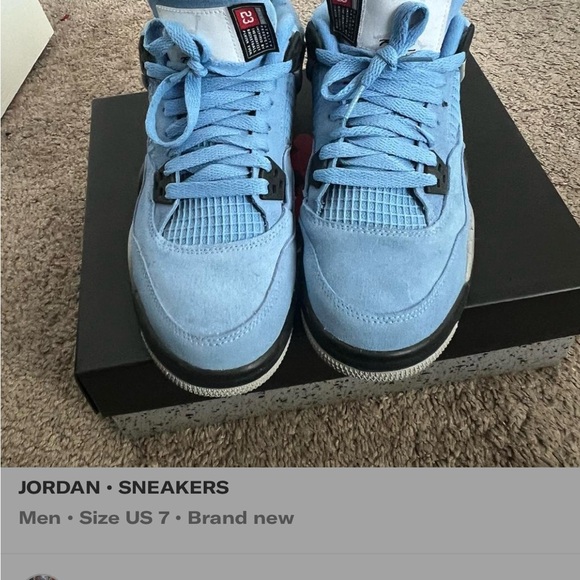 Jordan Blue and Gray Sneakers Air Jordan 4